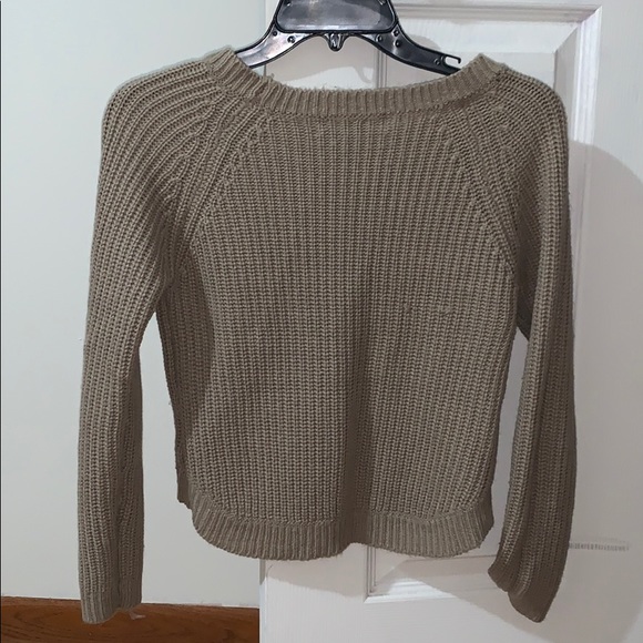 Forever 21 tan crop top sweater - Picture 2 of 4